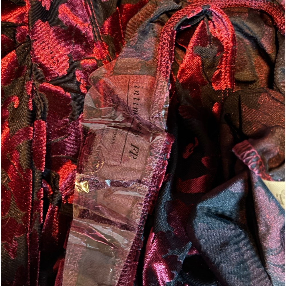 NWT Intimately Free People Magic Hour Velvet Bodysuit Burgundy holiday b… - Picture 10 of 10